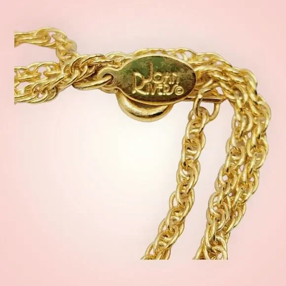 Chatelaine Poison Locket Casket Bottle Necklace by Joan Rivers Gold Plated Pearl - Picture 4 of 10